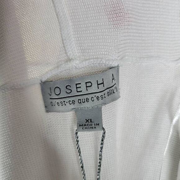 NWT Joseph A. Women's White Floral Embroidered Open Front Cardigan Size XL - Picture 7 of 10